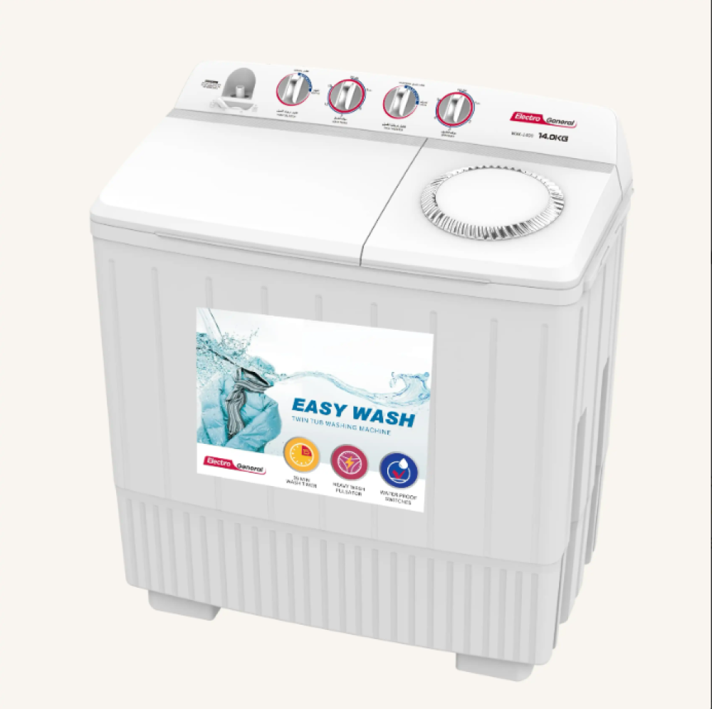 14KG TWIN TUB SEMI-AUTOMATIC WASHING MACHINE – WXK-1400 2years Warranty