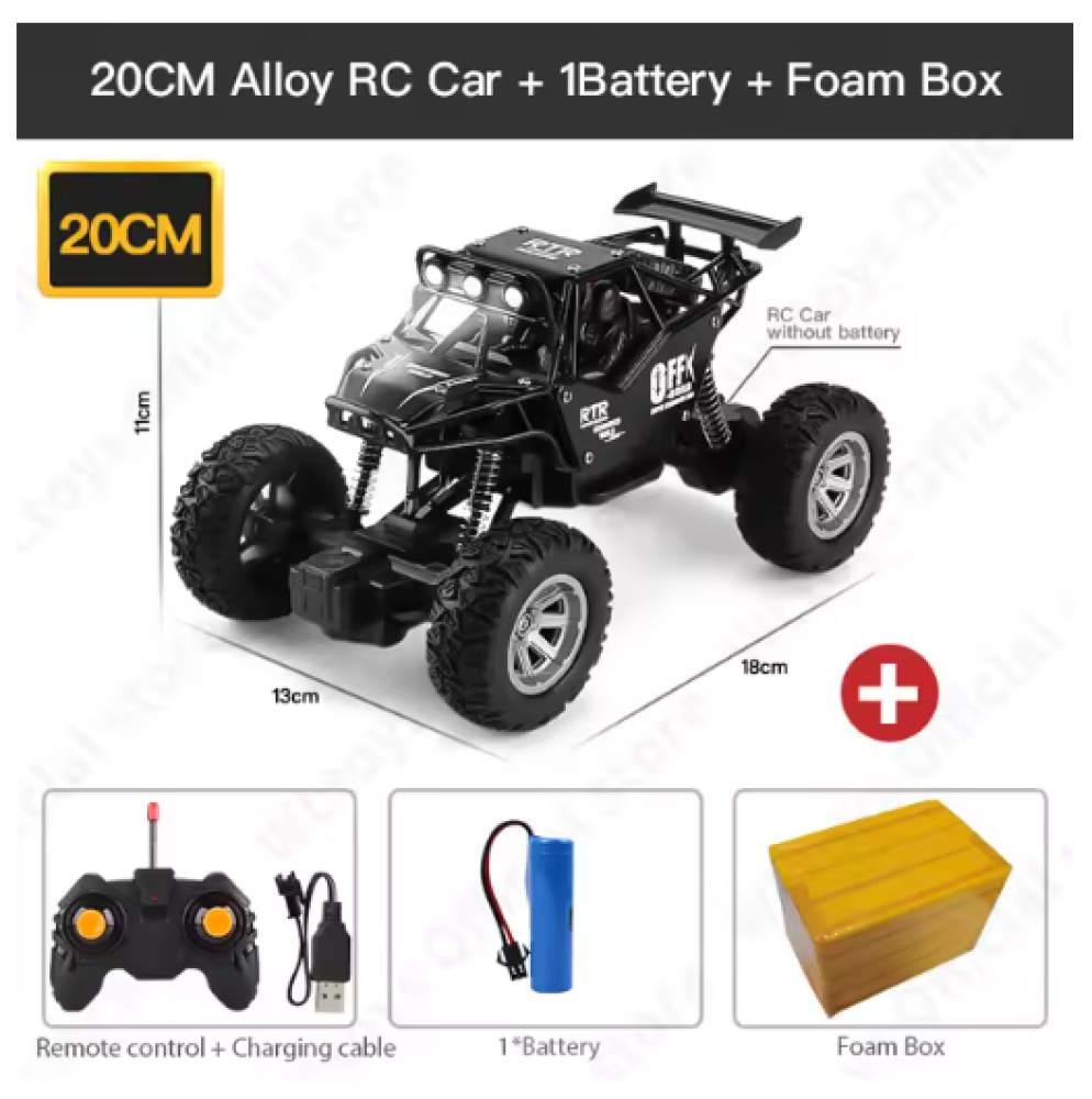 ZWN remote-controlled car equipped with LED lights, remote control car, four-wheel drive car, radio alloy G, trailers, off-road trucks for kids, toys for boys