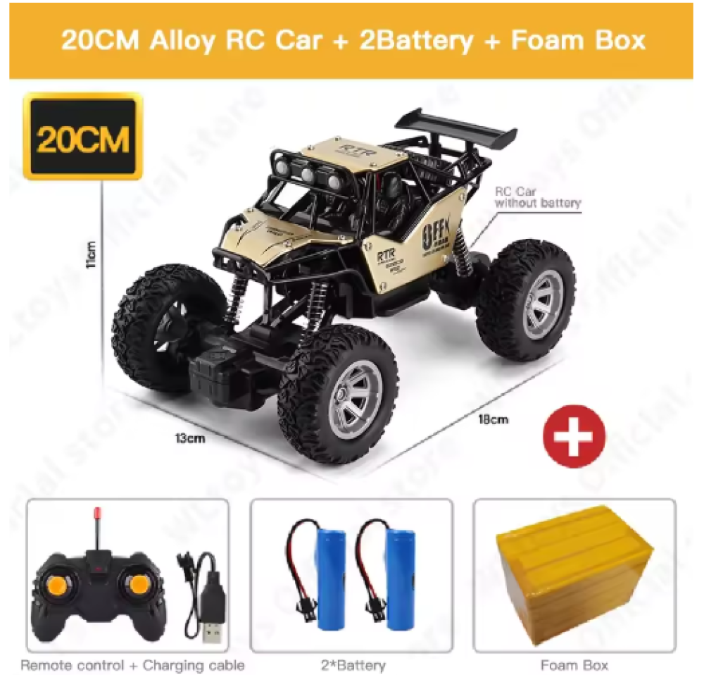 ZWN remote-controlled car equipped with LED lights, remote control car, four-wheel drive car, radio alloy G, trailers, off-road trucks for kids, toys for boys