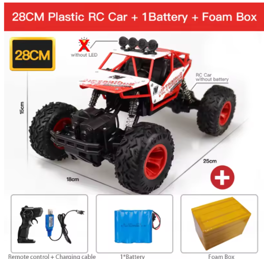 ZWN remote-controlled car equipped with LED lights, remote control car, four-wheel drive car, radio alloy G, trailers, off-road trucks for kids, toys for boys