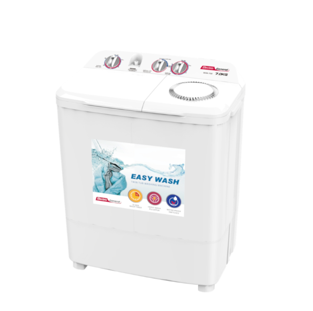 7KG TWIN TUB SEMI-AUTOMATIC WASHING MACHINE – WXK-700 2years Warranty