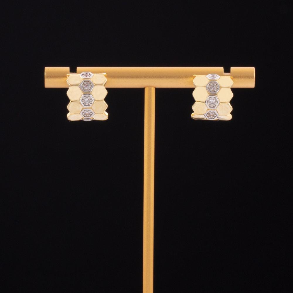 حلق نسائي المدرج فصوص كريستال براق