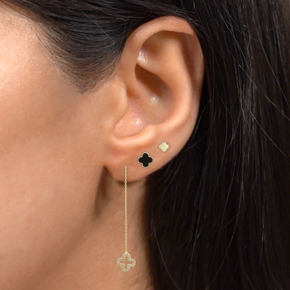 حلق فصوص 6 قطع  براقة انيقه