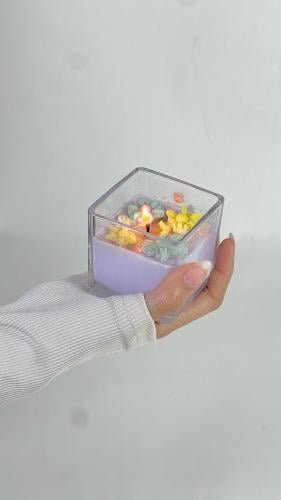 شمعة الورود الملونة