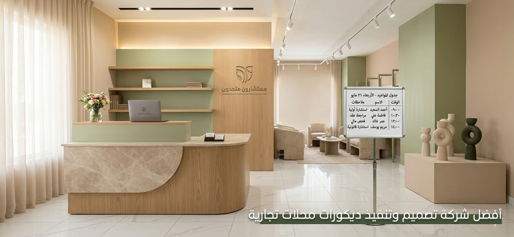 أفضل شركة تصميم وتنفيذ ديكورات محلات تجارية