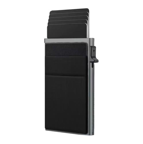 محفظة بطائق رمادي RFID