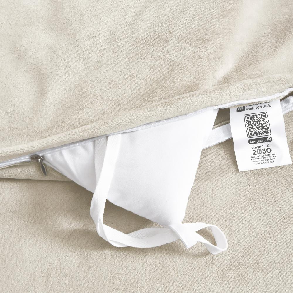 مفرش مزدوج مخمل - 7 قطع - سلسلة لامورا - رمادي فاتح