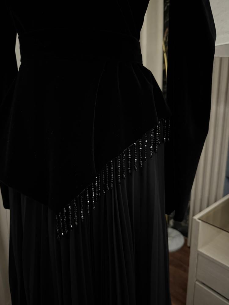 فستان الجوخ تنوره كلوش