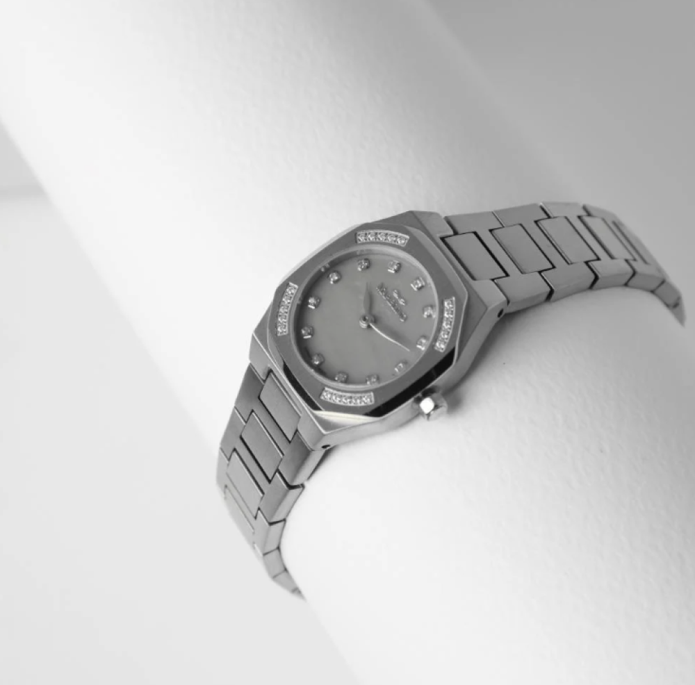 ساعة نسائي ستانلس ستيل فصوص زركون