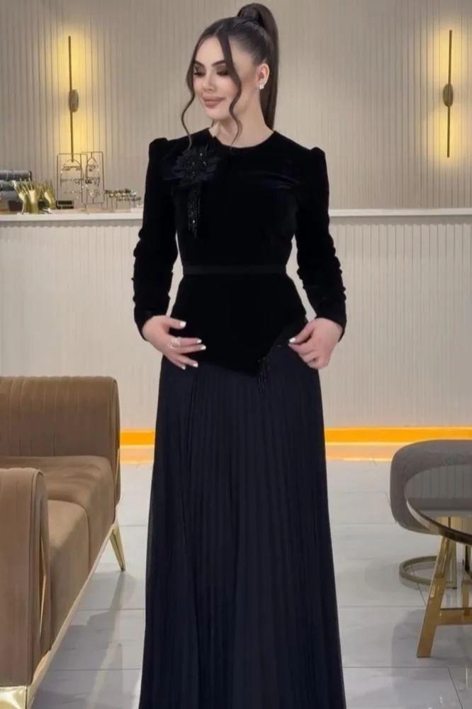 فستان الجوخ تنوره كلوش