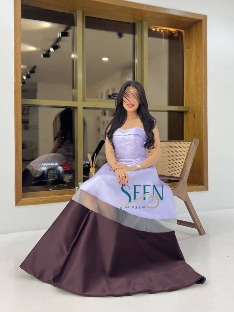 فستان كحلي بتطريز راقي-2