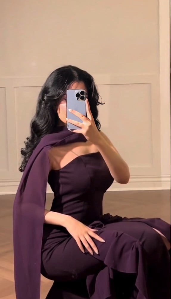 فستان موف غامق - فستان ليلكي