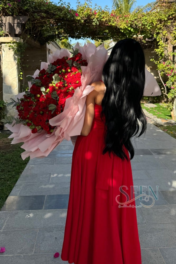 فستان أحمر سهرة طويل - فستان سهرة احمر طويل - فستان سهرة طويل احمر