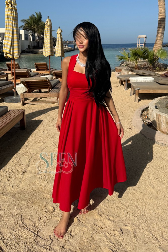 فستان أحمر سهرة طويل - فستان سهرة احمر طويل - فستان سهرة طويل احمر