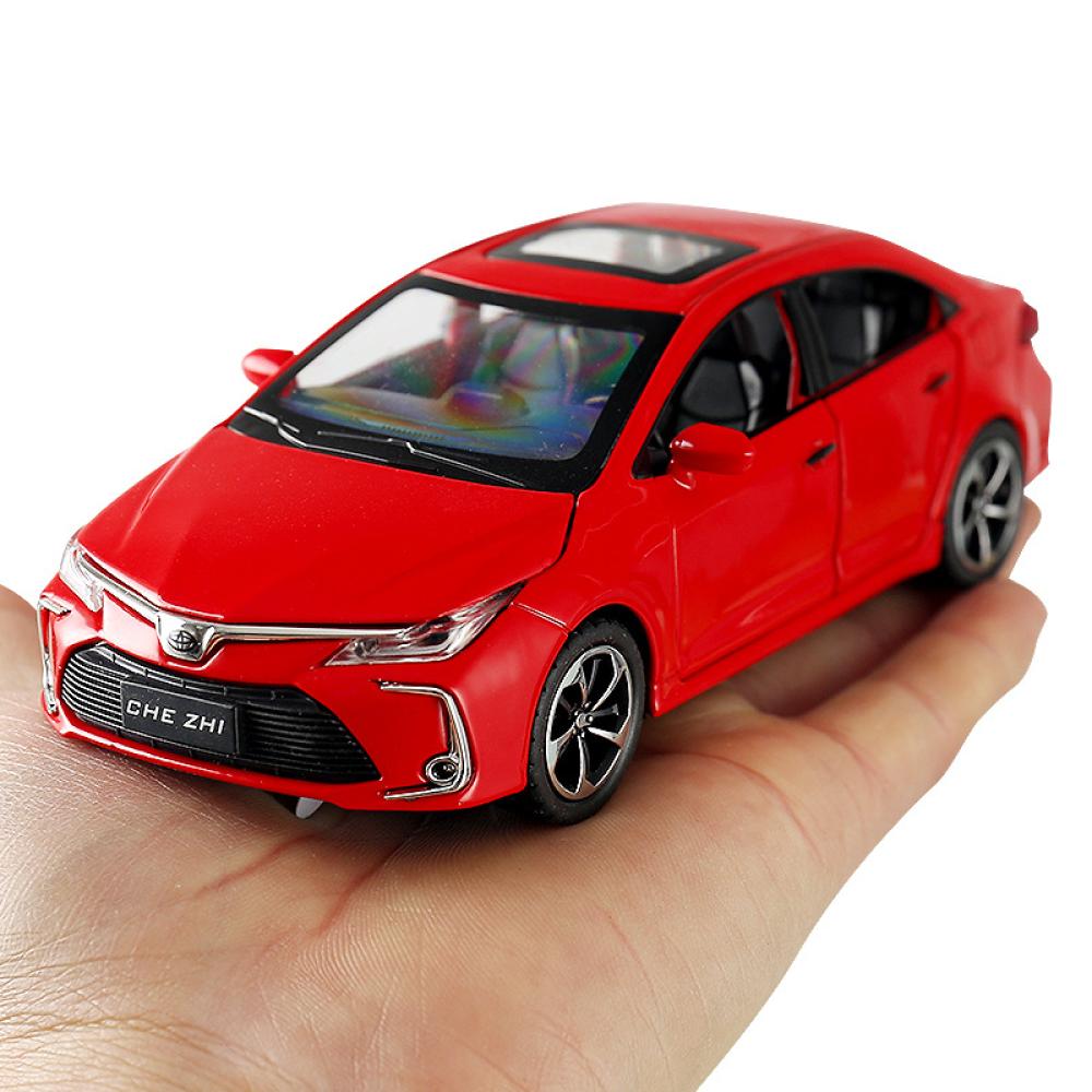A Miniature Metal Model with Fine Details of a Toyota Corolla Car