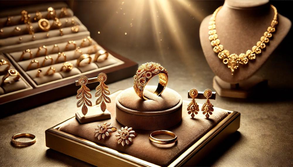 متجر زيزوم متخصص بيع جميع أنواع المجوهرات الذهبية من الخواتم والأطقم