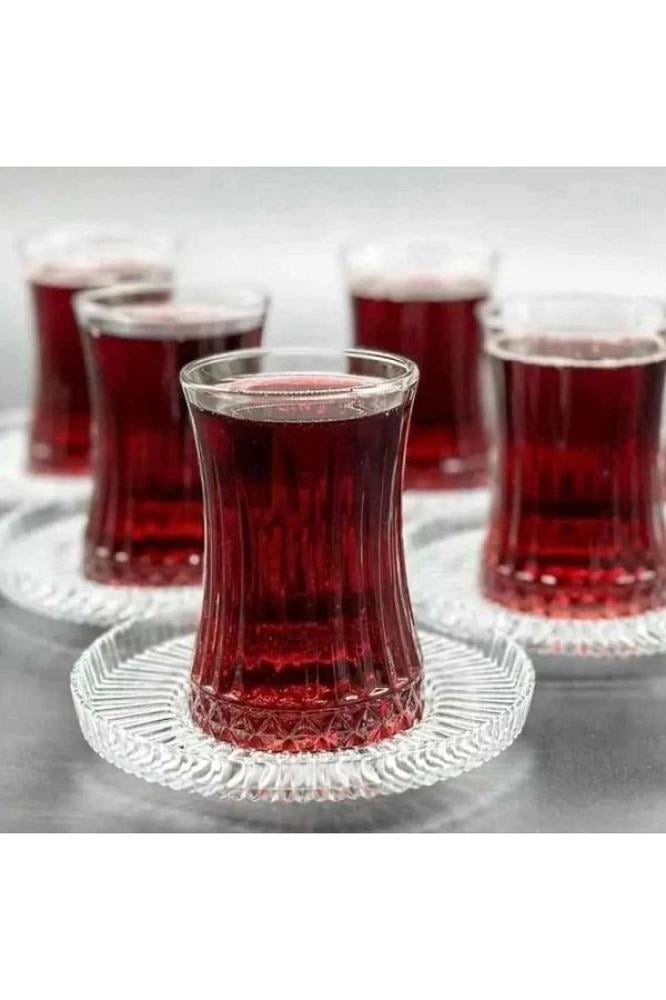 طقم فناجين شاي إليسيا، 12 قطعة، طبق شاي ريفا