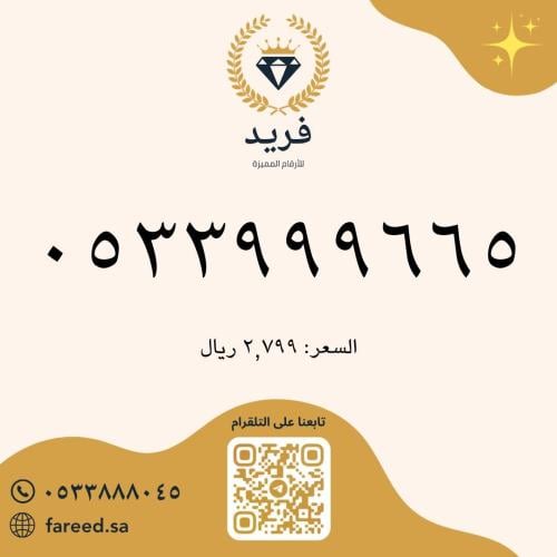 رقم مميز 0533999665