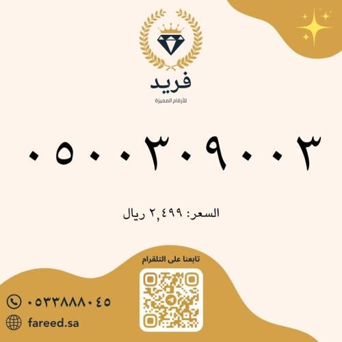رقم مميز 0500309003