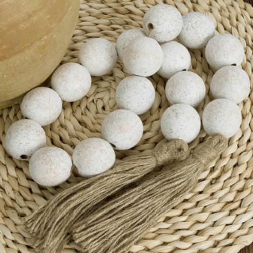 سبحة للديكور من الحجر الجيري الطبيعي قطر الخرزة 4...