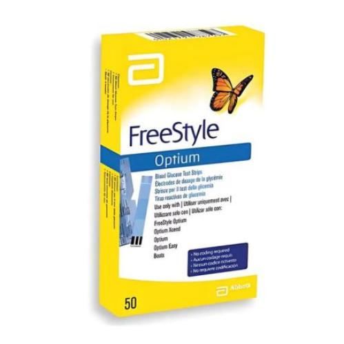 FreeStyle Optium - شريط اختبار الجلوكوز في الدم فر...