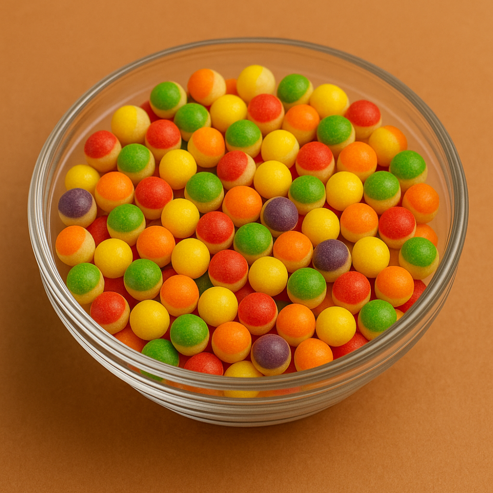 حلوى مقرمشة بنكهة الفواكة مجففة بالتبريد 130جرام