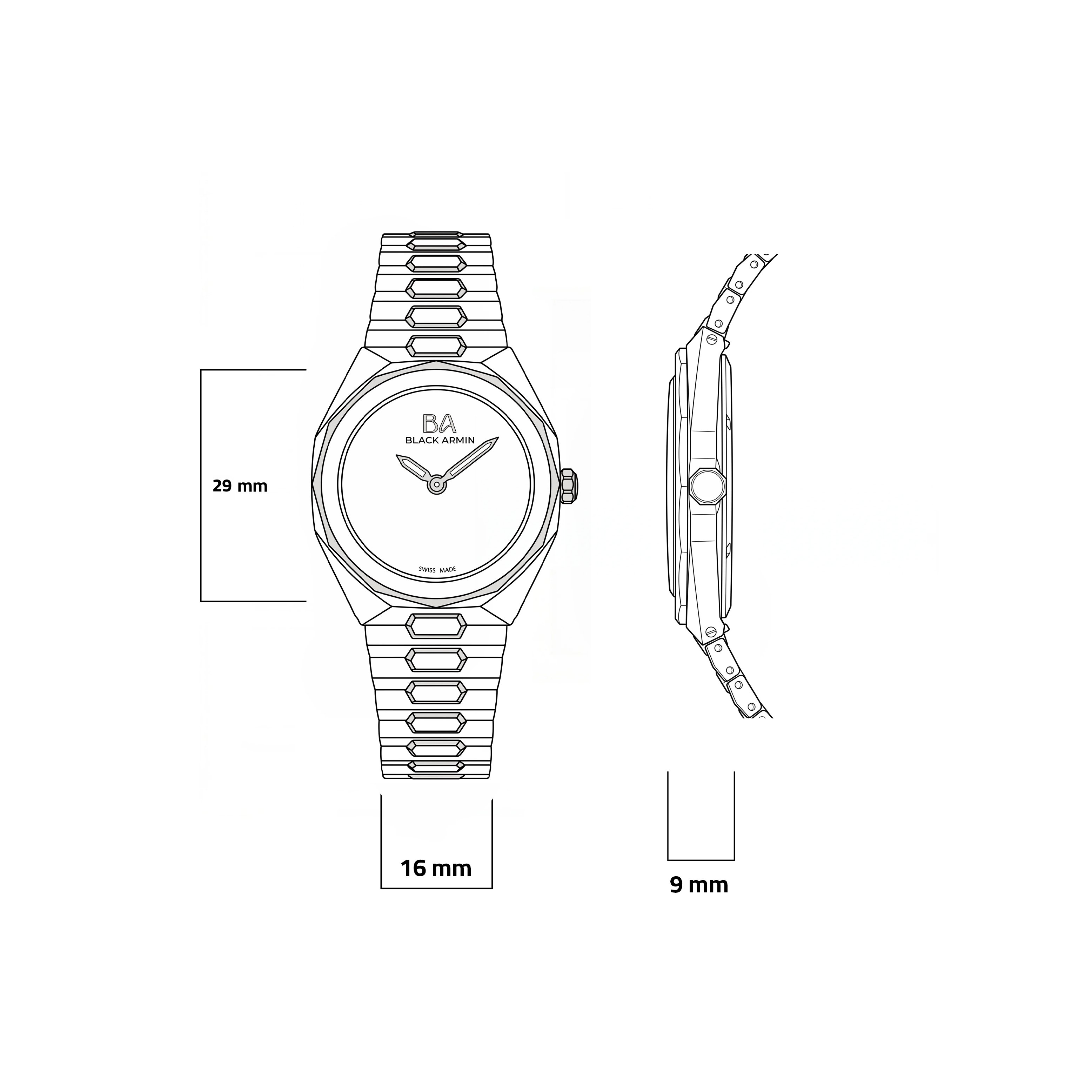 Women's Diamond Watch BLACK ARMIN KBA1829Z01 | ALDAHAM