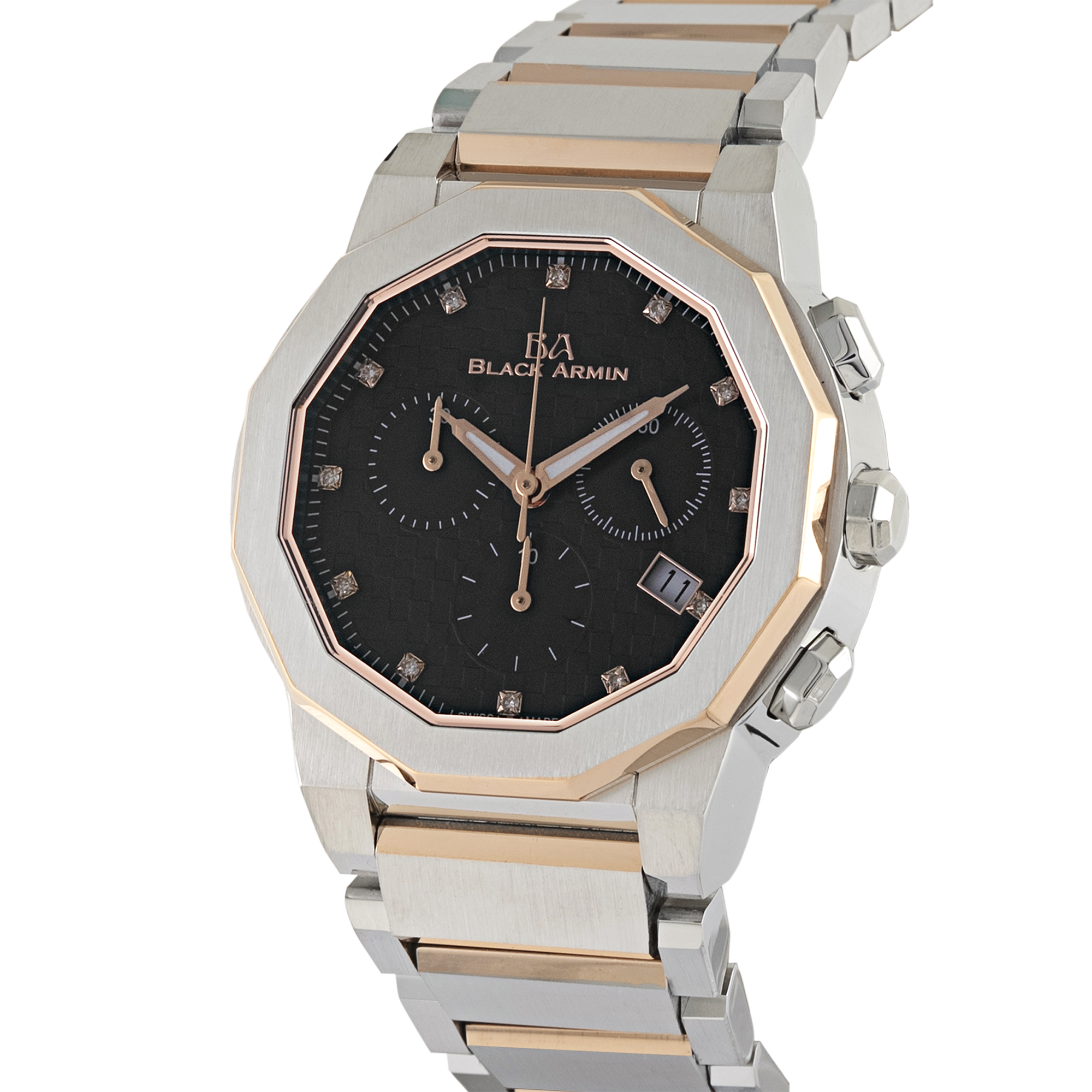 BLACK ARMIN DIAMOND MEN'S WATCH KBA1646Z03 - ALDAHAM