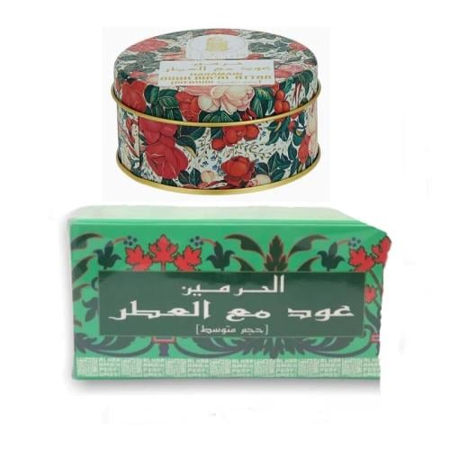 الحرمين بخور عود مع العطر 60 جرام