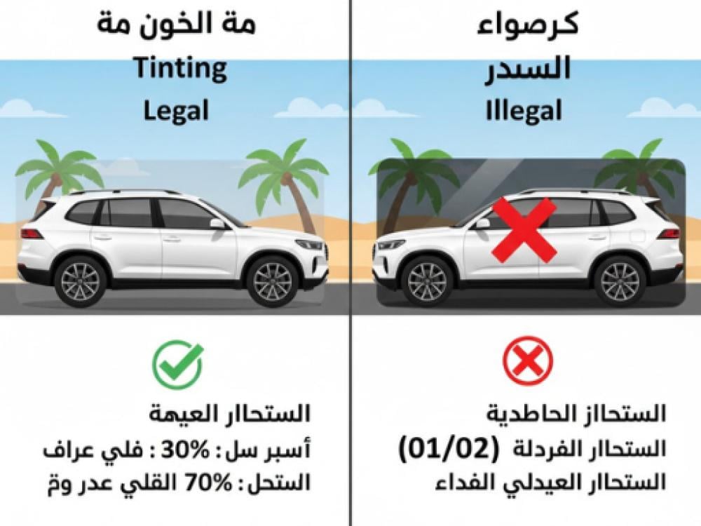 دليل تظليل السيارات في السعودية 2026