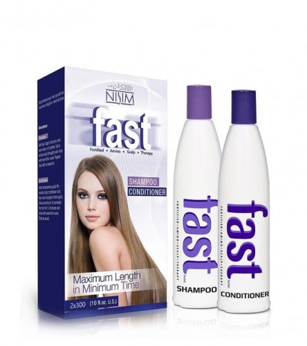 مجموعة الشعر شامبو وبلسم 300مل  Nisim fast خال من مادة السولفات والبرابين