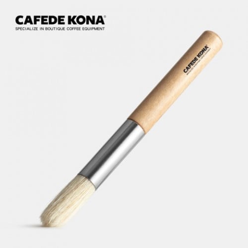 Wooden handle cleaning brush