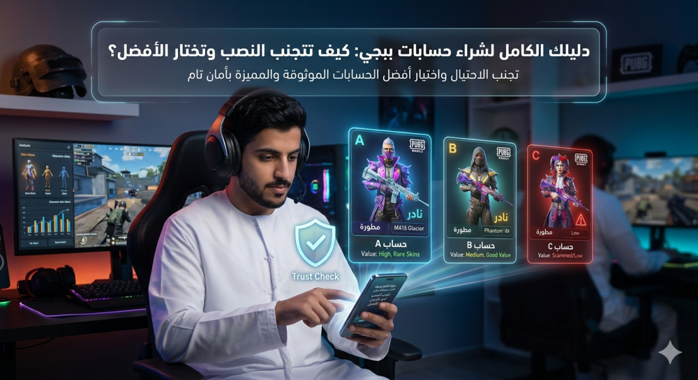 دليلك الكامل لشراء حسابات ببجي: كيف تتجنب النصب وتختار الأفضل؟