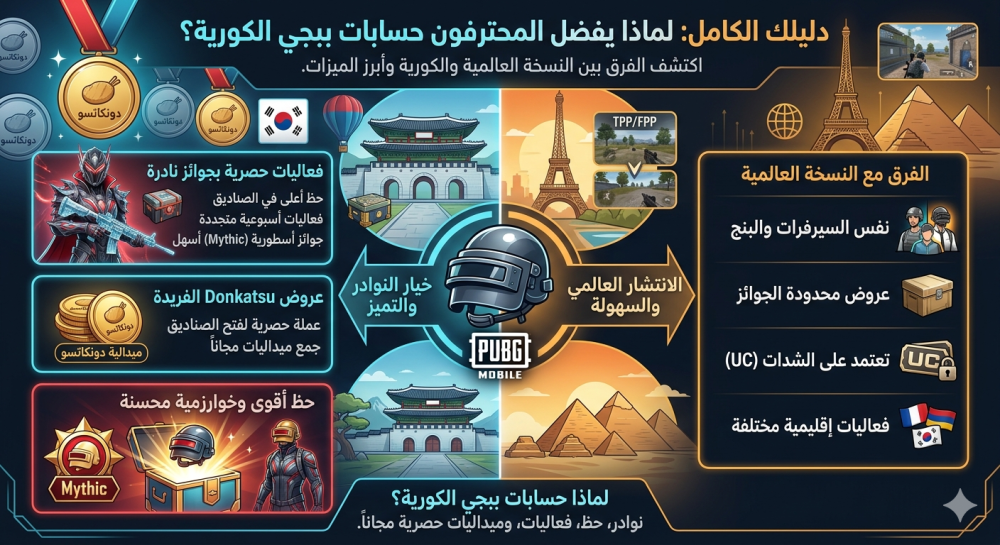 لماذا يفضل المحترفون حسابات ببجي الكورية؟ إليك أبرز الميزات.