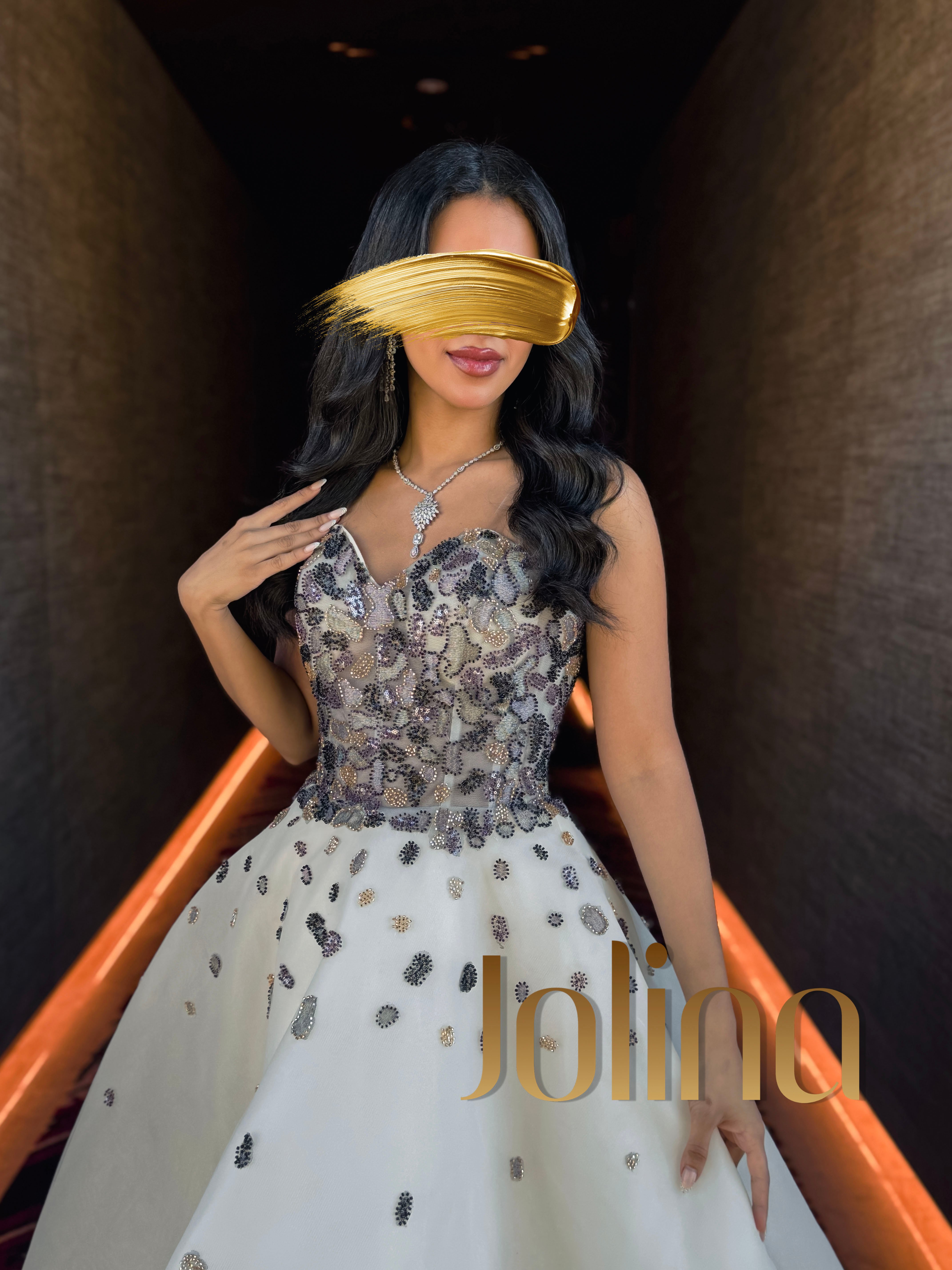 Wahaj وهج  Stardust Beige Gown