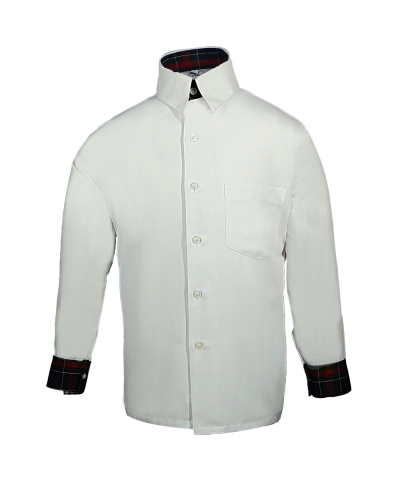 بلوزة بنات ابيض كاروهات