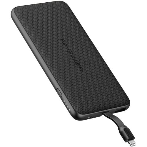 شاحن متنقل راف باور 5000 سليم مع كيبل لايتننج أبل مدمج