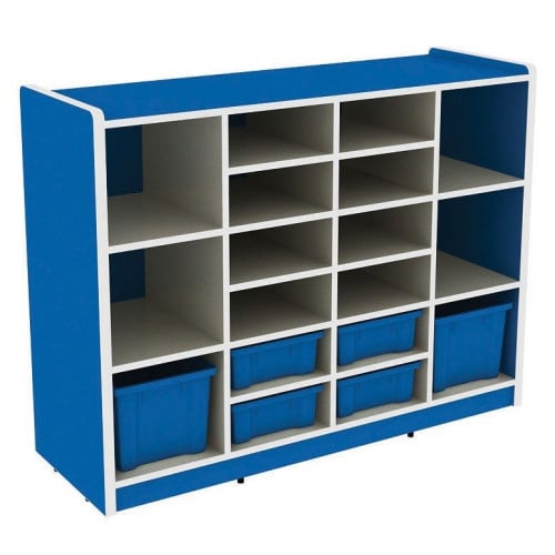 وحدة تخزين 18 فتحة 90*40*120 سم - أزرق