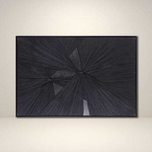 لوحة حائط يدوي برواز خشبي ظاهر 120*80سم