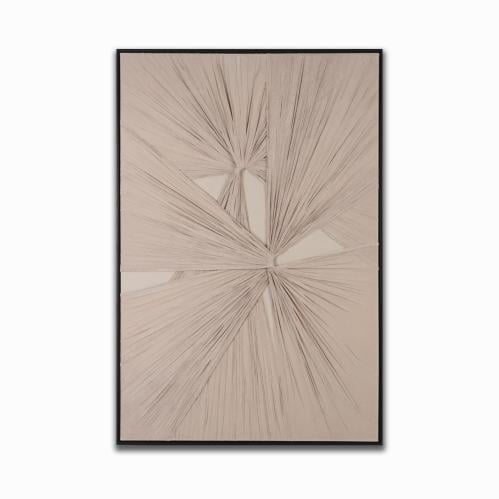 لوحة حائط يدوي برواز خشبي ظاهر 120*80سم