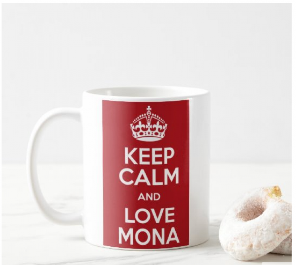كوب Keep clam and Love Mona من ع كيفي