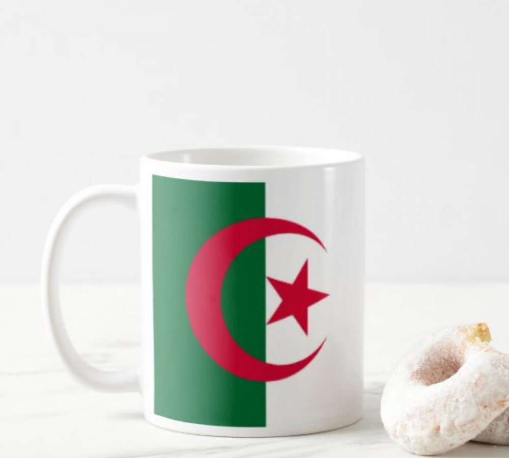 كوب علم دولة الجزائر مطبوع من ع كيفي