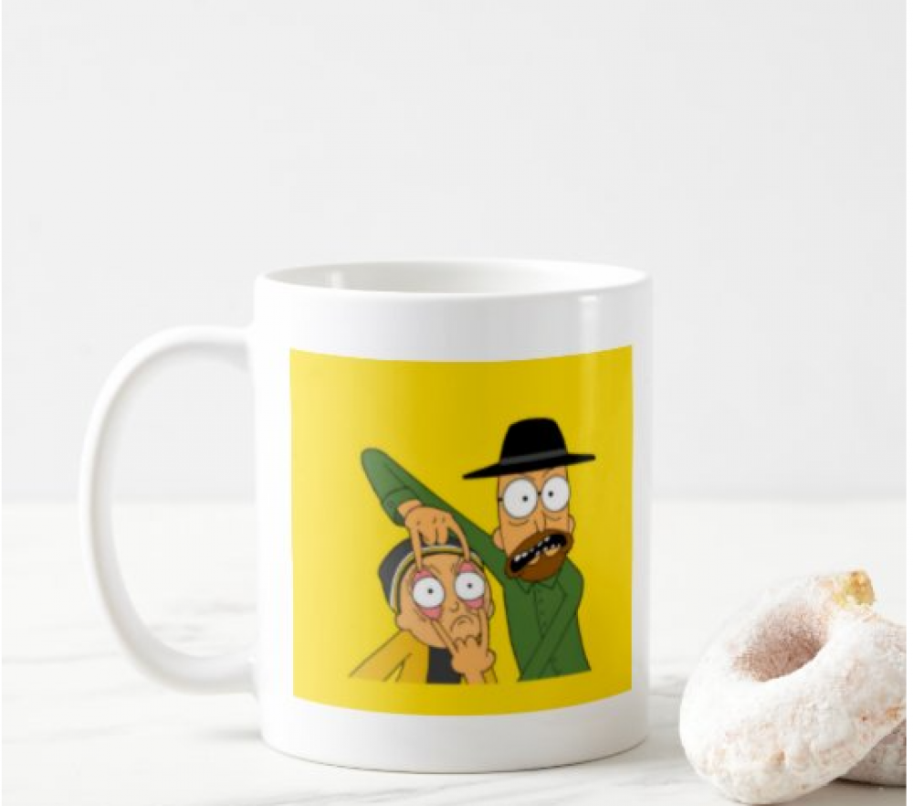 كوب Rick and Morty   مطبوع من ع كيفي