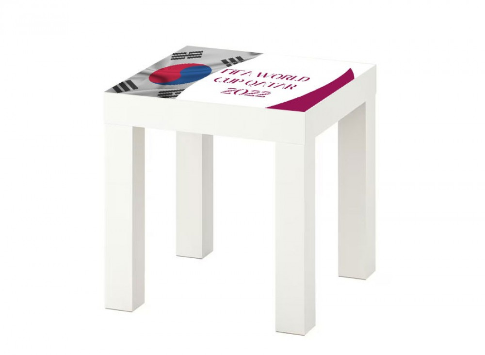 طاولة ايكيا 35 * 35 مطبوعه بشعار الفيفا 2022  لمنتخب كوريا الجنوبية