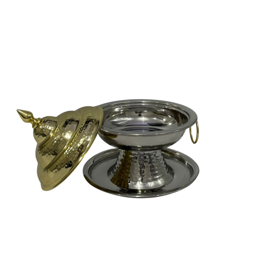 تمريه بقاعدة وغطاء لونين 16 سم