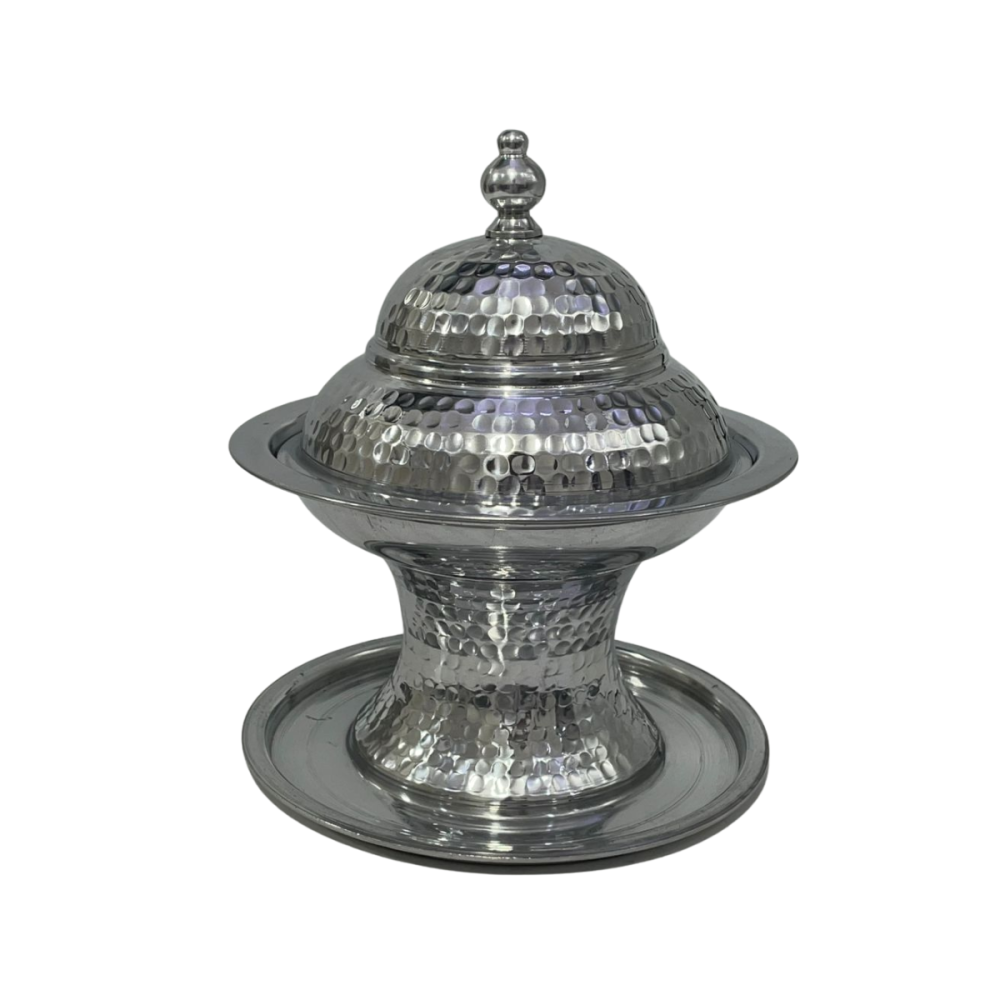 تمريةالمنيوم بقاعدة وغطاء 20 سم