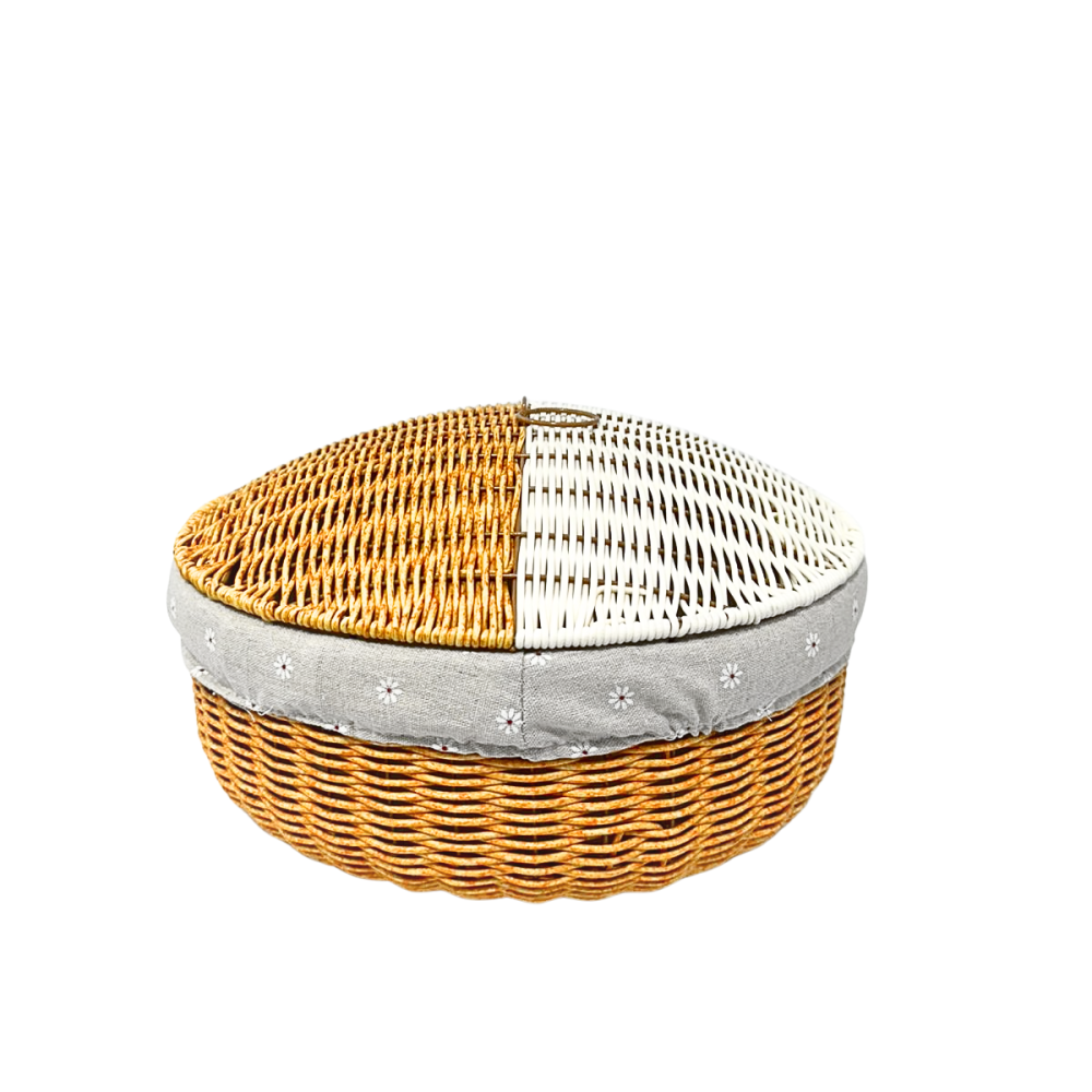 سلة مدور نايلون بغطاء مقاس 34 سم