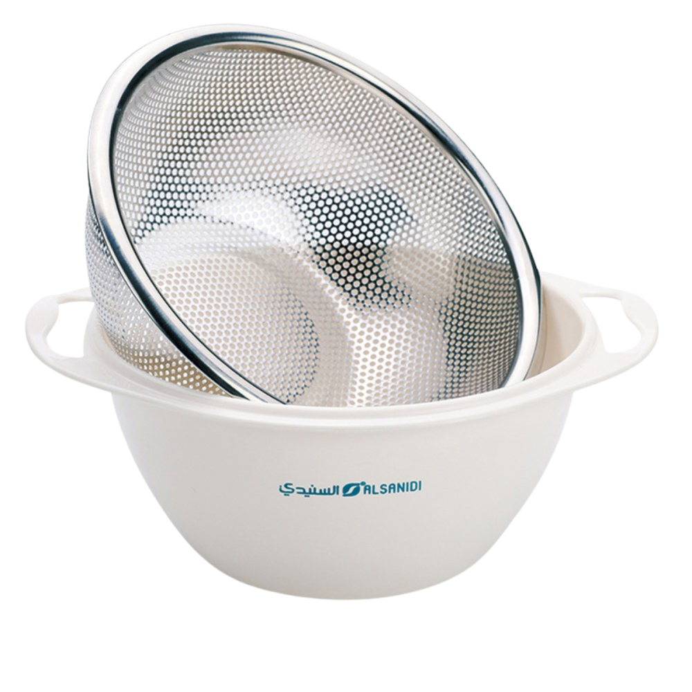 مصفاة ارز ستانلس ستيل مع صحن مقاس 16 سم SNHW-0416-S