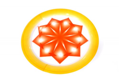 صحن غضار لون احمر 45 م