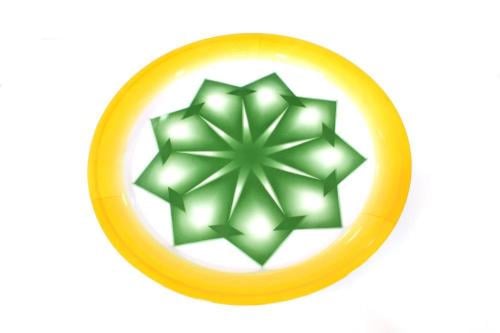 صحن غضار لون اخضر50م
